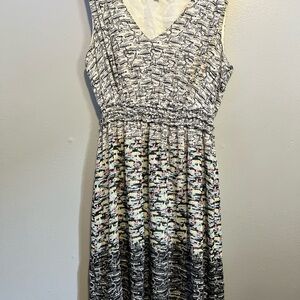 Max Studio Cream and White Dress